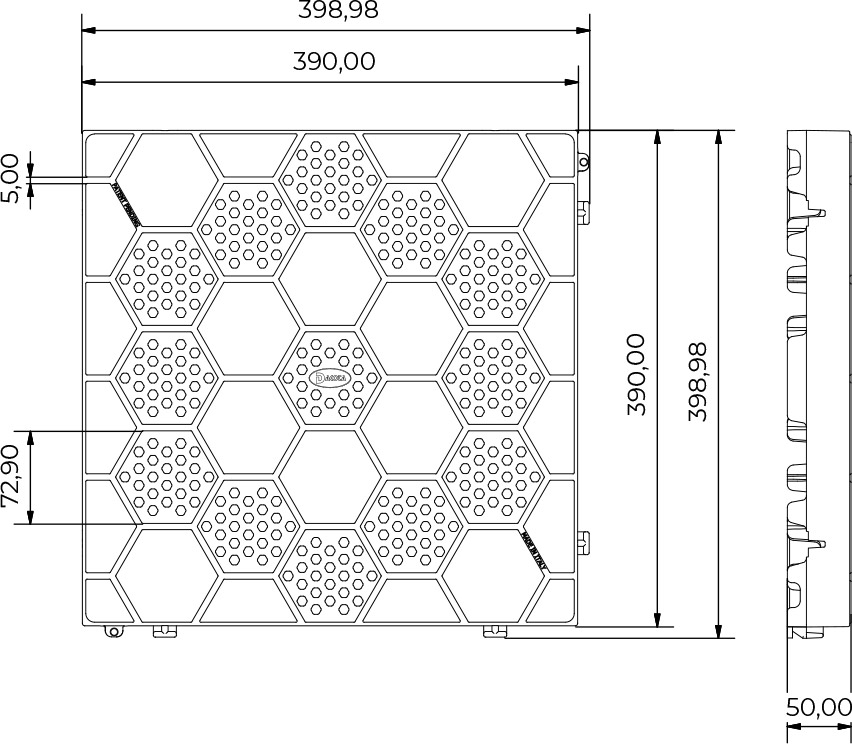 Piastrelle in PVC ad incastro semiforata